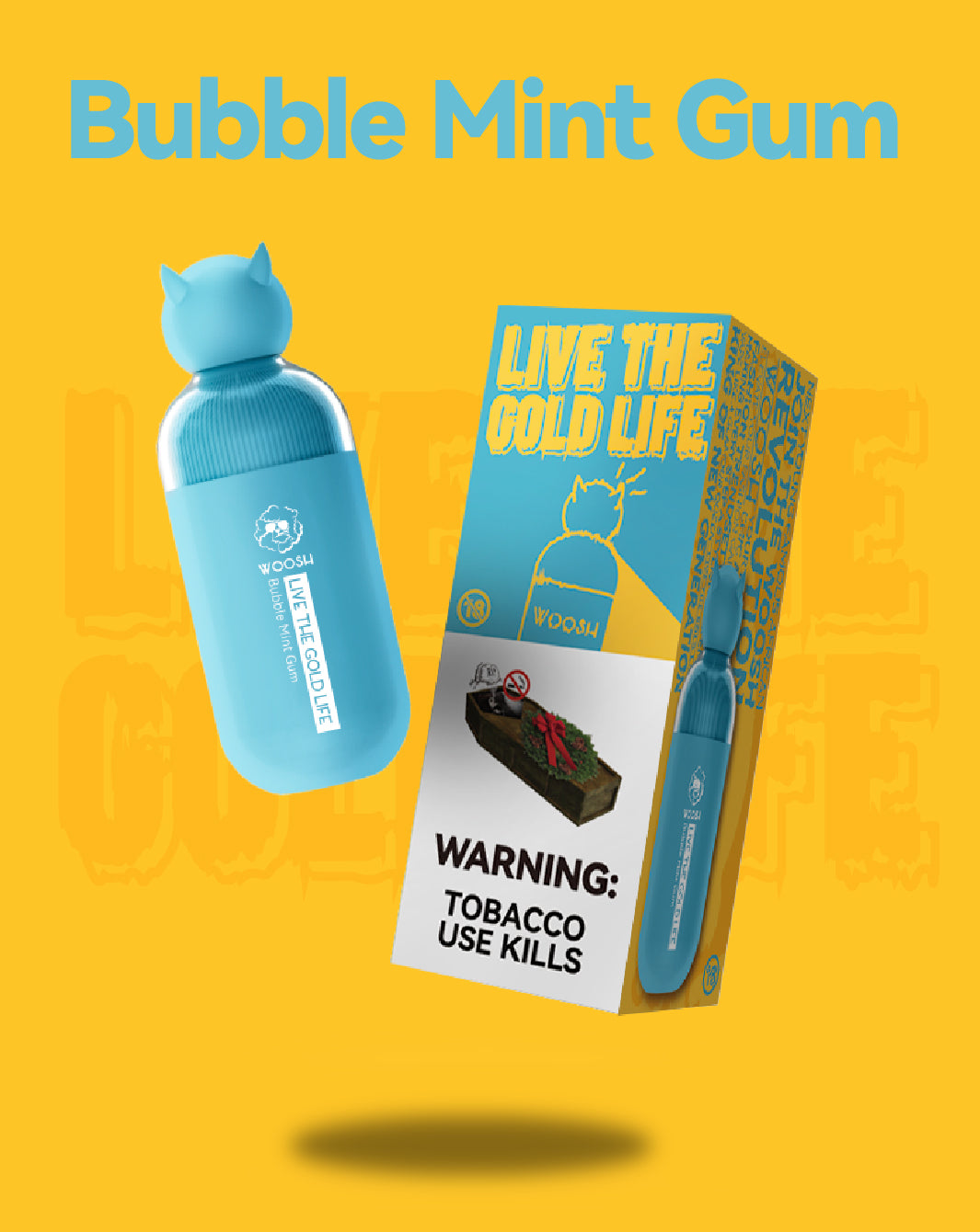 BubbleMint Gum Vape 6500 Puffs Woosh